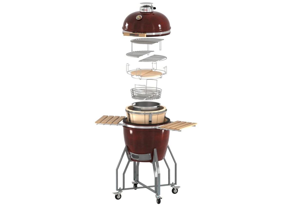 Kamado Chef 19 Red ceramic core and components